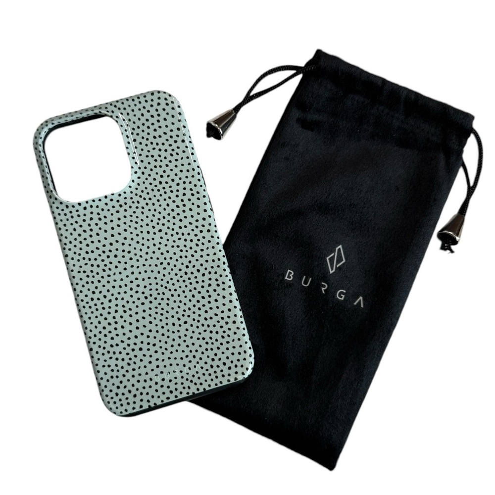 BURGA iPhone 13 Pro Mint Gelato Dots case